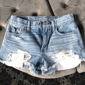 american eagle high waisted festival shorts